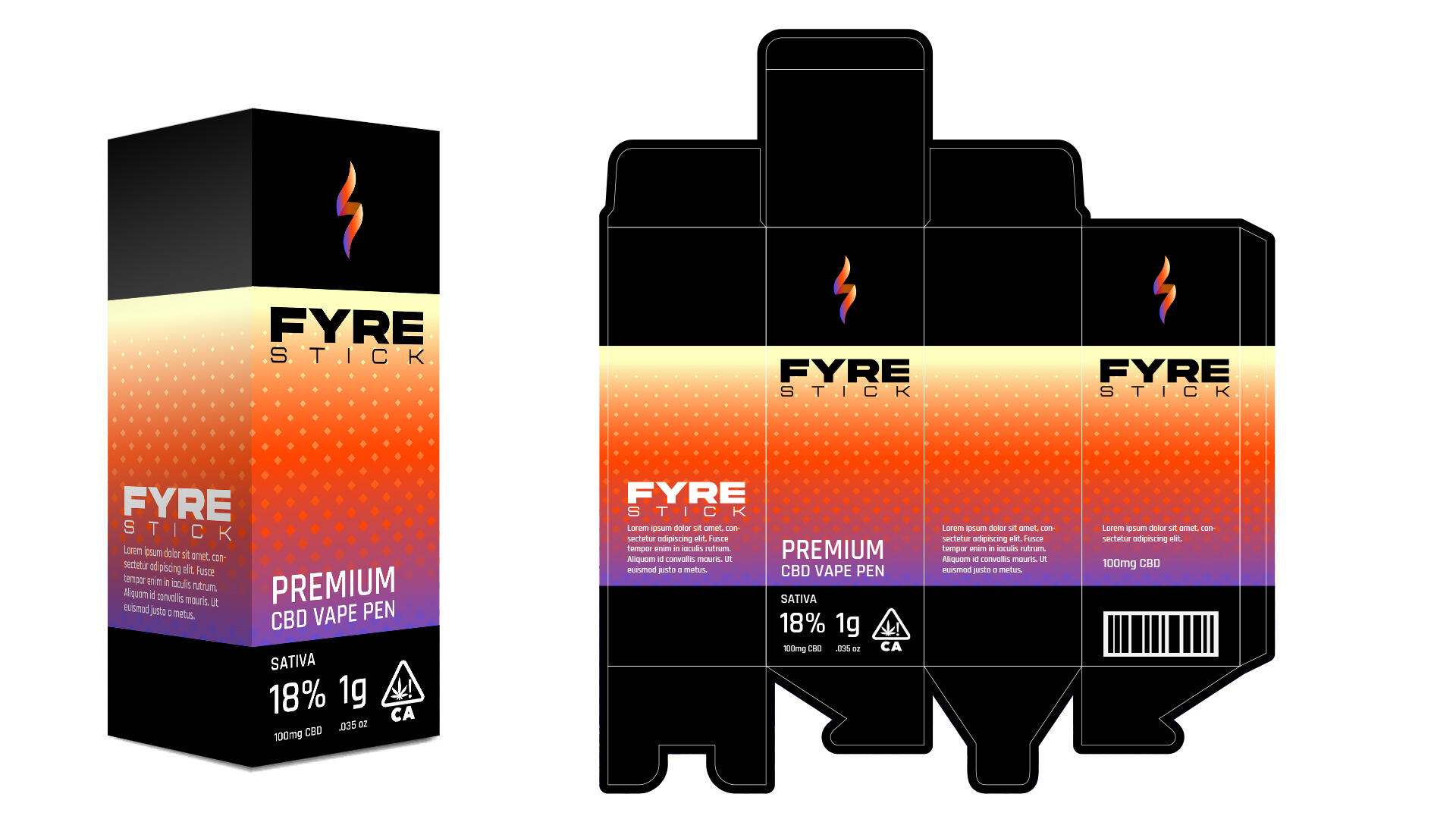 Fyre Stick Vape Pen Packaging